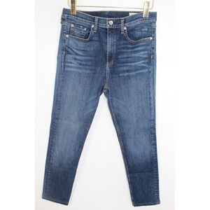 Rag & Bone Elton High Rise Skinny Jeans Size 30 Dark Indigo Blue W1532K520ELT